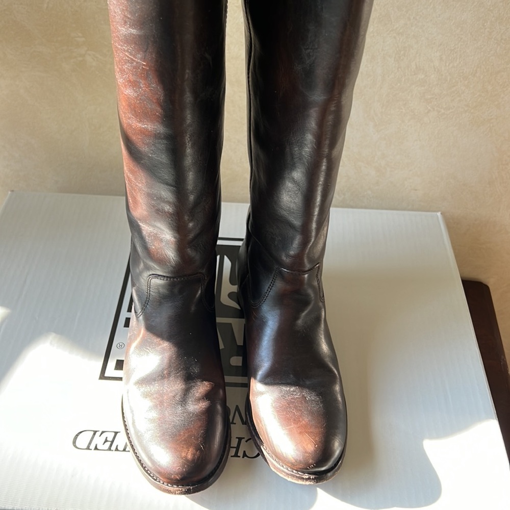 Frye Melissa Button Talk Riding Boot - Picture 3 of 6